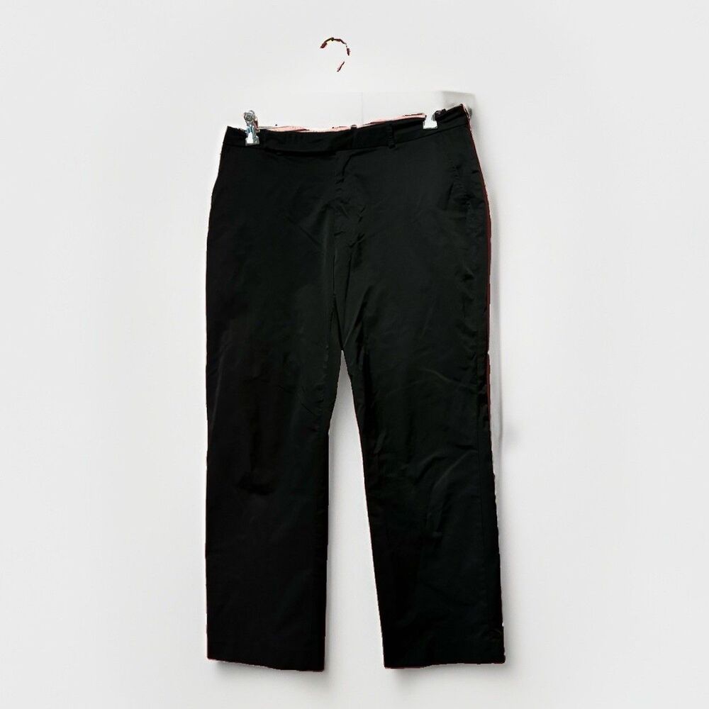 Old Navy Stretch Pants Womens 10 Black Straight Leg Career Work Ankle 26” Inseam